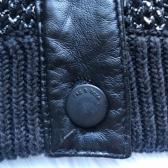 Rag & Bone Lamb Leather Knit Jacket - Picture 6 of 7
